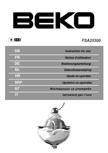 Mode d’emploi BEKO FSA 25300 Congélateur