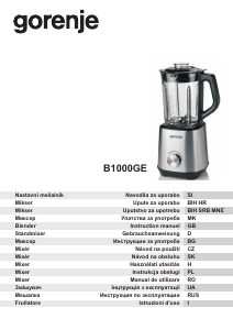 Návod Gorenje B1000GE Mixér