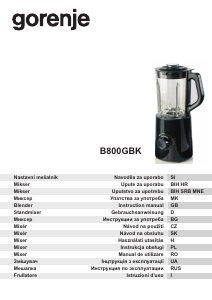 Instrukcja Gorenje B800GBK Blender