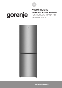 Bedienungsanleitung Gorenje RK4162PW4 Kühl-gefrierkombination