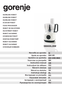Наръчник Gorenje SB800LBW Кухненски робот