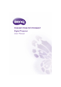 Handleiding BenQ MX818ST Beamer