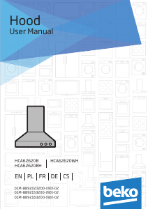 Manual BEKO HCA62620BH Cooker Hood