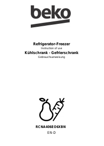 Manual BEKO RCNA406EO6XBN Fridge-Freezer
