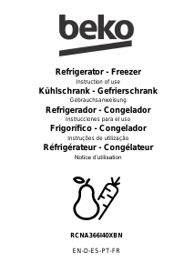 Manual BEKO RCNA366I40XBN Fridge-Freezer