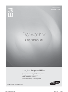 Manual Samsung DW-FN320W/XMA Dishwasher