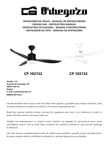 Mode d’emploi Orbegozo CP 109120 Ventilateur de plafond