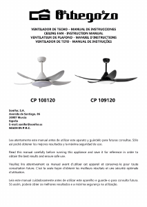 Manual Orbegozo CP 108120 Ventilador de teto