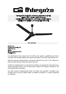 Mode d’emploi Orbegozo CF 107142 Ventilateur de plafond