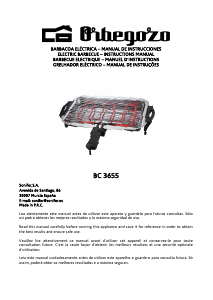 Manual Orbegozo BC 3655 Barbecue