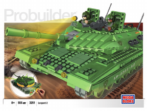 Vadovas Mega Bloks set 3251 Probuilder Leopard 2
