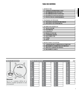 Mode d’emploi Edox 85303-3NM-NBG Delfin Mecano Montre