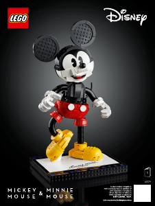 Vadovas Lego set 43179 Disney Peliuko Mikio ir Pelytės Minės konstruojami personažai