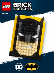 Priručnik Lego set 40386 Brick Sketches Batman