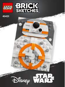 Priročnik Lego set 40431 Brick Sketches BB-8