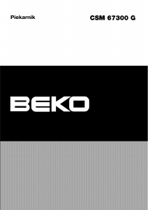 Instrukcja BEKO CSM 67300 GX Kuchnia