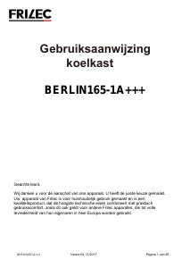 Manual Frilec BERLIN165-1A+++ Refrigerator