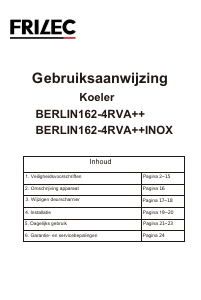 Bedienungsanleitung Frilec BERLIN162-4RVA++ Kühlschrank