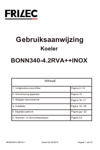 Manual Frilec BONN340-4RVA++ INOX Refrigerator