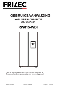 Handleiding Frilec RW015-WDI Koel-vries combinatie