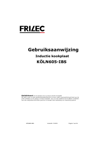 Handleiding Frilec Köln 605-IBS Kookplaat