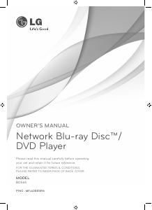 Manual LG BD565 Blu-ray Player