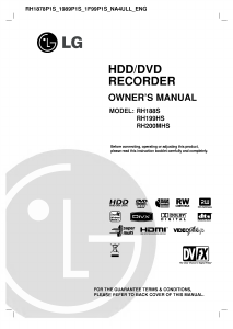 Handleiding LG RH1878P1S DVD speler