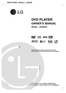 Manual LG DS7511E3S DVD Player