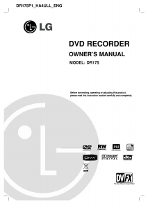 Manual LG DR175P1 DVD Player
