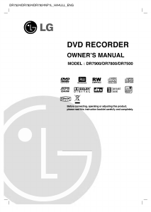 Manual LG DR7824NP1C DVD Player