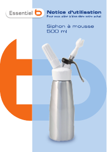 Mode d’emploi Essentiel B 500ml Siphon à chantilly