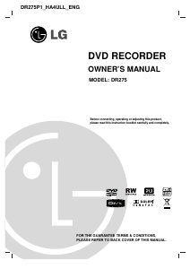 Manual LG DR275P1 DVD Player