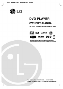 Manual LG DN190E3H DVD Player