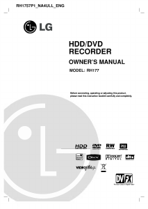 Manual LG RH1757P1 DVD Player