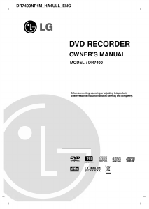 Manual LG DR7400NP1M DVD Player