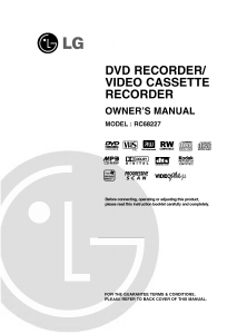 Manual LG RC68227P1 DVD-Video Combination