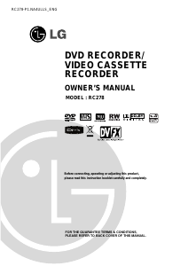 Manual LG RC278-P1 DVD-Video Combination
