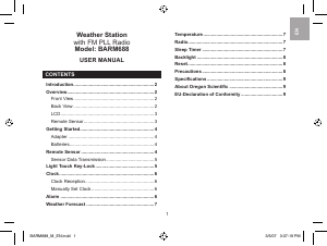 Manuale Oregon BARM 688 Stazione meteorologica