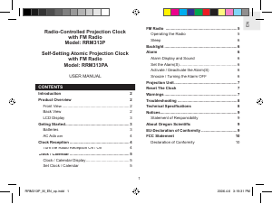 Manuale Oregon RRM 313P Radiosveglia