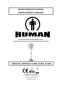 Manual Human FS40JA Fan