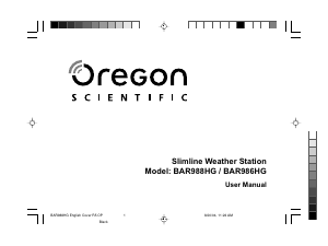 Manual de uso Oregon BAR 986HG Estación meteorológica