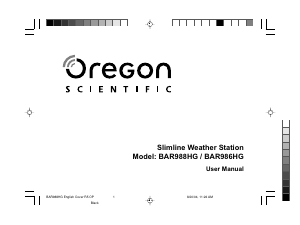 Manuale Oregon BAR 988HG Stazione meteorologica