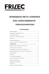 Handleiding Frilec BONNSBS656-4WTA++DI Koel-vries combinatie