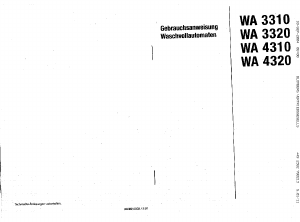 Bedienungsanleitung Blomberg WA 3320 Waschmaschine