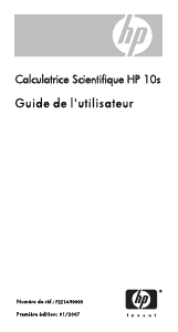 Mode d’emploi HP 10s Calculatrice