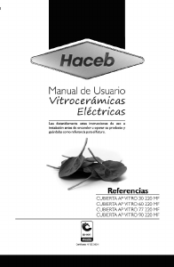 Manual de uso Haceb Appiani Vitro 30 MF 220 Placa