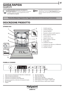 Manuale Hotpoint-Ariston HIS 7040 WELO Lavastoviglie