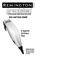 Mode d’emploi Remington HC918 Precision Tondeuse