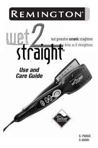 Manual Remington S8000i Wet 2 Straight Hair Straightener