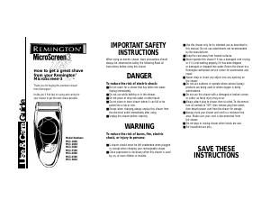 Manual Remington MS3-4000 MicroScreen 3 Shaver